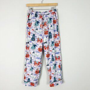 Print Fresh Halloween Capri Pajama Pants Pumpkins Cats Size XS Women's